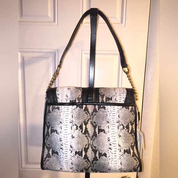 BRAND NEW Calvin Klein Embossed Suede & Leather Purse w/2 straps & Dustbag NWT - Picture 8 of 16